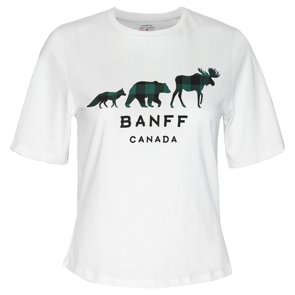 Ladies Green 3 Animal T-Shirt Banff