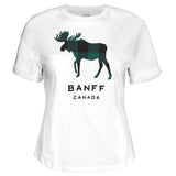 Ladies Green Moose T-Shirt Banff