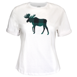 Ladies Green Moose T-Shirt