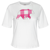 Ladies Petite Fit White with Pink Bear T-Shirt
