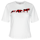Ladies Petite Fit Red 3 Animal T-Shirt
