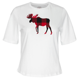 Ladies Petite Fit Red Moose T-Shirt