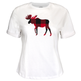 Ladies Petite Fit Red Moose T-Shirt