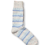 Ladies Horizontal Stripes Confetti Socks - Blue