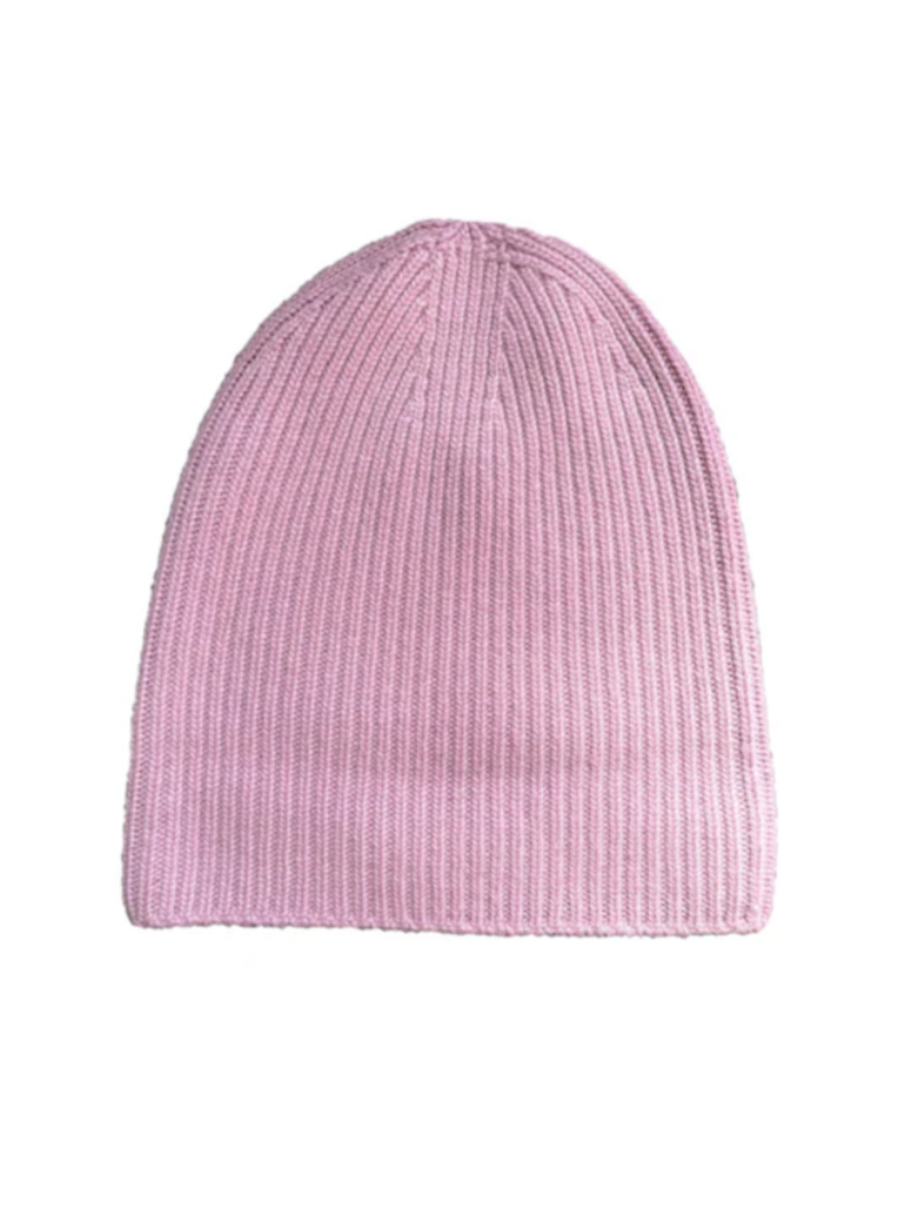 Lilac CashWool beanie on a white background