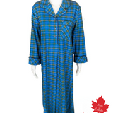 1003 / Woman's Long Flannel Nightshirt / Mini Nova Scotia Tartan