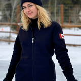 Full Zip Fitted Jacket In Black