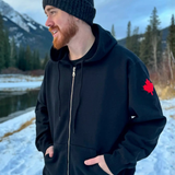 Full Zip Hoody In Black