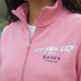 Full Zip Fitted Canadian Jacket In Pink