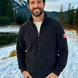 Full Zip Relaxed Canadian Jacket In Black