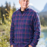 812 Men's Purple Check Flannel Shirt