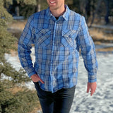 312 Men's Sky Blue Flannel Shirt