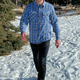 312 Men's Sky Blue Flannel Shirt