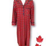 1003 / Woman's Long Flannel Nightshirt / Mini Royal Stewart Tartan
