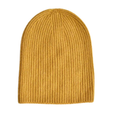 Mustard CashWool Fold Over Beanie