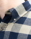 812 Navy and Olive Buffalo Check Men's Flannel Shirt