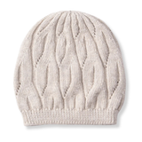 Oatmeal Wool Cable Knit Hat