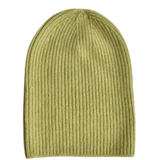 Olive CashWool Fold Over Beanie on a white background