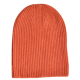 Orange CashWool Fold Over Beanie