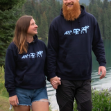 Adults Black Unisex 3 Animals Hoodie