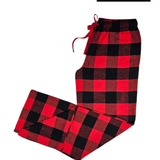 Ladies Flannel Lounge Pants in Red and Black Buffalo Check