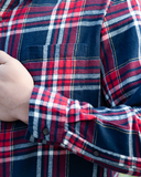 912 Men’s Red White and Blue Flannel Shirt