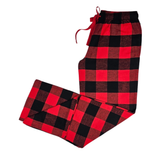Ladies Flannel Lounge Pants in Red and Black Buffalo Check