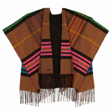 Plaid Ruana (Poncho) in Caramel