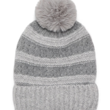 Beanie - Light Grey Pom Pom