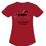 Ladies Red Horse Calgary T-Shirt