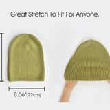 Black CashWool Fold Over Beanie