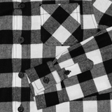 Toddlers Black and White Buffalo Check Flannel Shirt