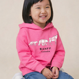 Toddlers Bubblegum Pink 3 Animals with Banff Hoodie