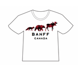 Kids White Banff 3 Animal T-Shirt