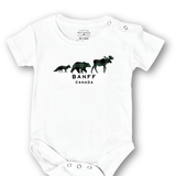 Baby White and Green 3 Animals with Banff Onesie