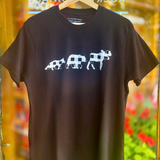 Euro Fit Black 3 Animals T-Shirt / Supima Cotton
