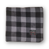 Grey Black Buffalo Check Fleece Blanket