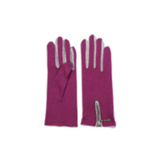 Zipper Glove Fuchsia and Grey