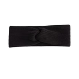 Womens Winter Twist Headband - Black
