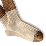 Wool Colorful Crew Socks - Shades of Beige
