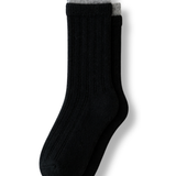 Wool Lite Crew Socks - Black