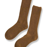 Wool Mid-Calf Socks - Caramel
