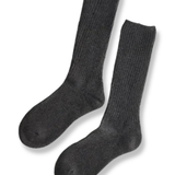 Wool Mid-Calf Socks - Charcoal Grey