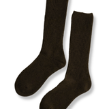 Wool Mid-Calf Socks - Dark Cocoa