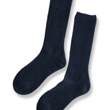 Wool Mid-Calf Socks - Navy