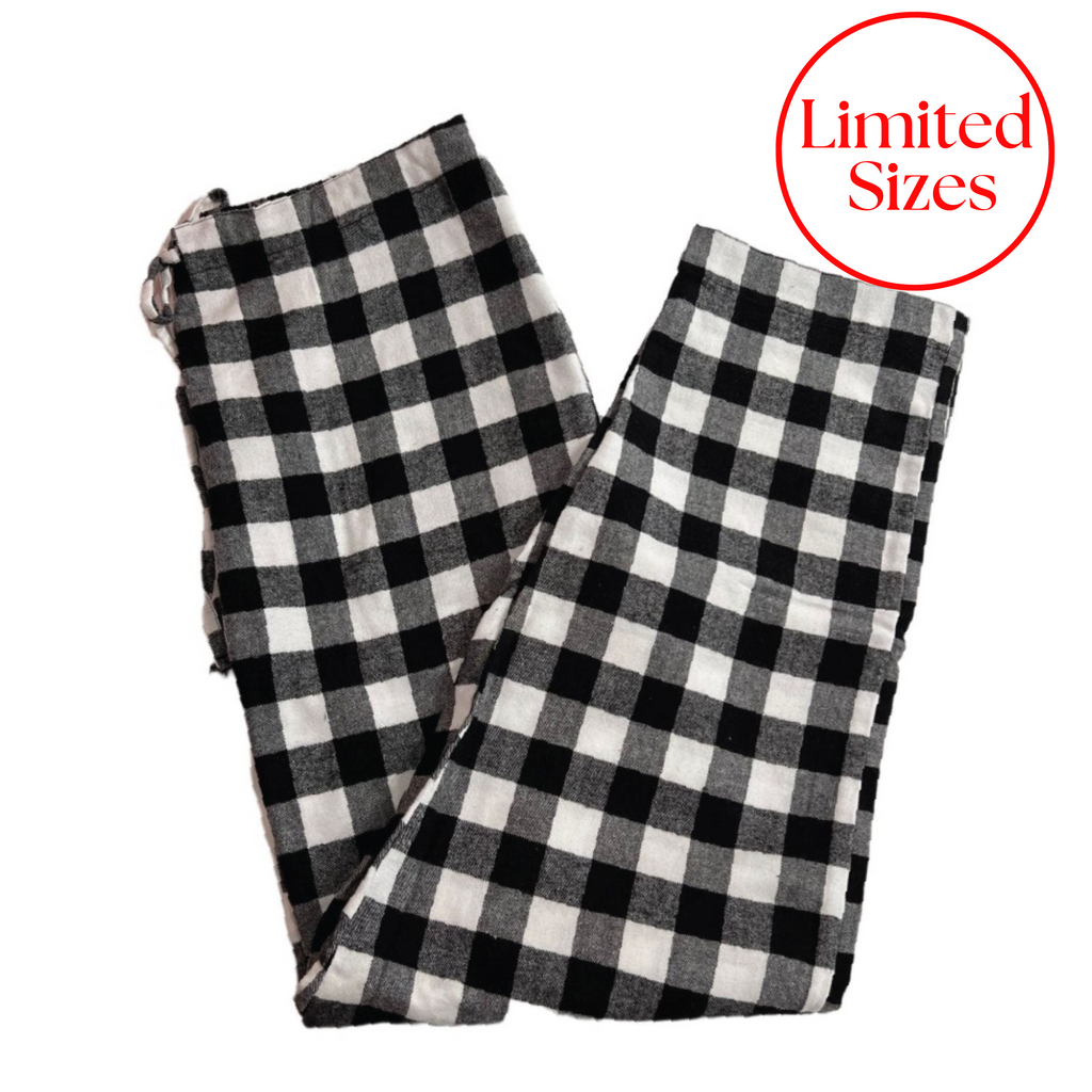 501 Flannel Lounge Pants in Black White Medium Black White 100 Cotton Flannel