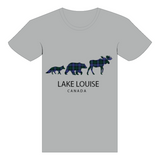 Kids Grey Lake Louise 3 Animal T-Shirt