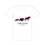 Kids White Lake Louise 3 Animal T-Shirt
