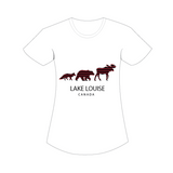 Kids White Lake Louise 3 Animal T-Shirt