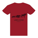 Kids Red Lake Louise 3 Animal T-Shirt